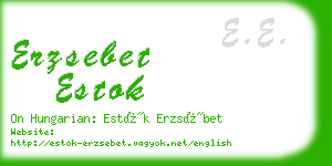 erzsebet estok business card